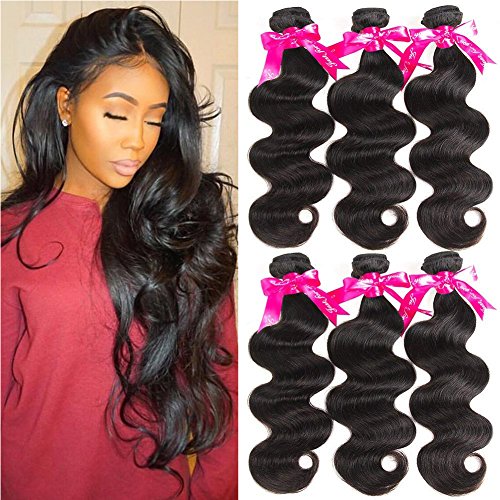 Beauty Princess Body Wave Human Hair 3 Bundles Double Weft 8A Brazilian Hair Bundles (10 12 14)