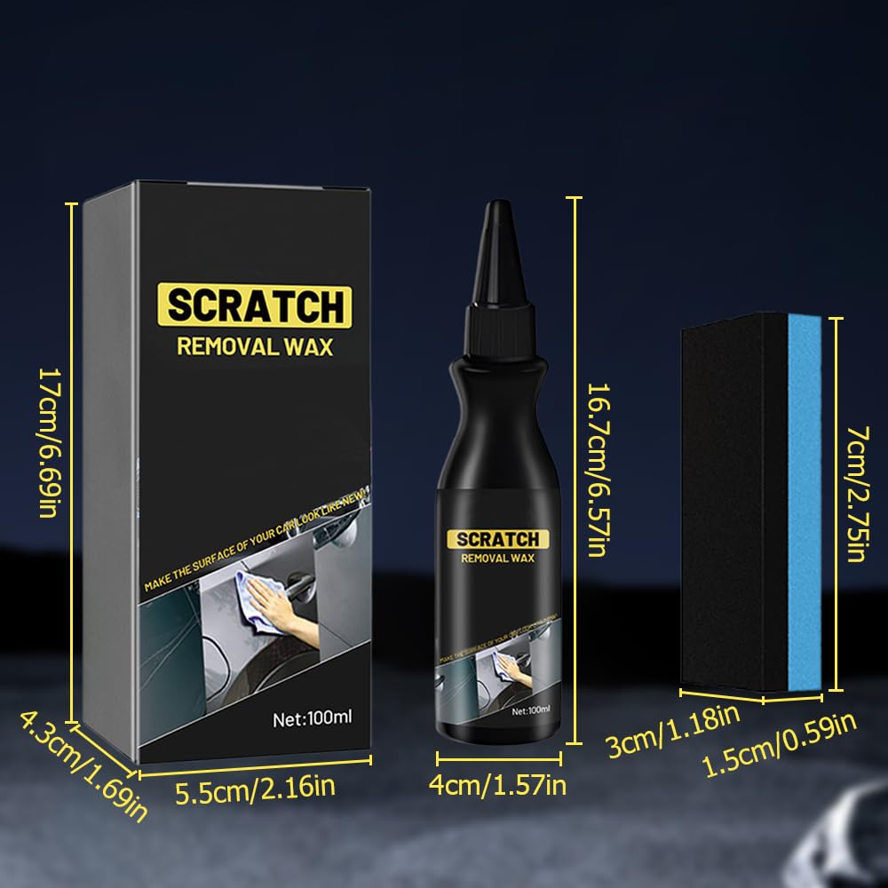 Efface Rayure Profonde Voiture, 2026 Nouve Produit Efface Rayure Voitures Car Scratch Remover Avec Eponge, Modèle Crème de réparation Rayures Voiture Efface Rayures Anti-Rayures Pâte Réparation (1Pcs) - 4