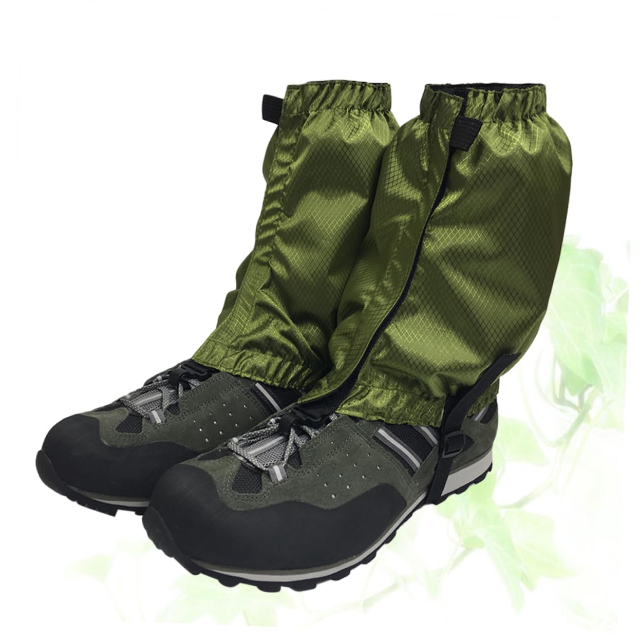 Happyyami 3 Paires Guêtre pour La Randonnée en Plein Air Bottes De Neige Guêtres De Neige Guêtres Anti-déchirure Aux Chevilles Guêtres De Marche Guêtres De Bottes d'escalade Green