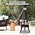 Vilobos Outdoor Wood Burning Chiminea Fire Pit - Heavy Duty Metal Design with Log Grate & Mesh Screen - Modern Fireplace for Patio, Backyard & Garden - Black