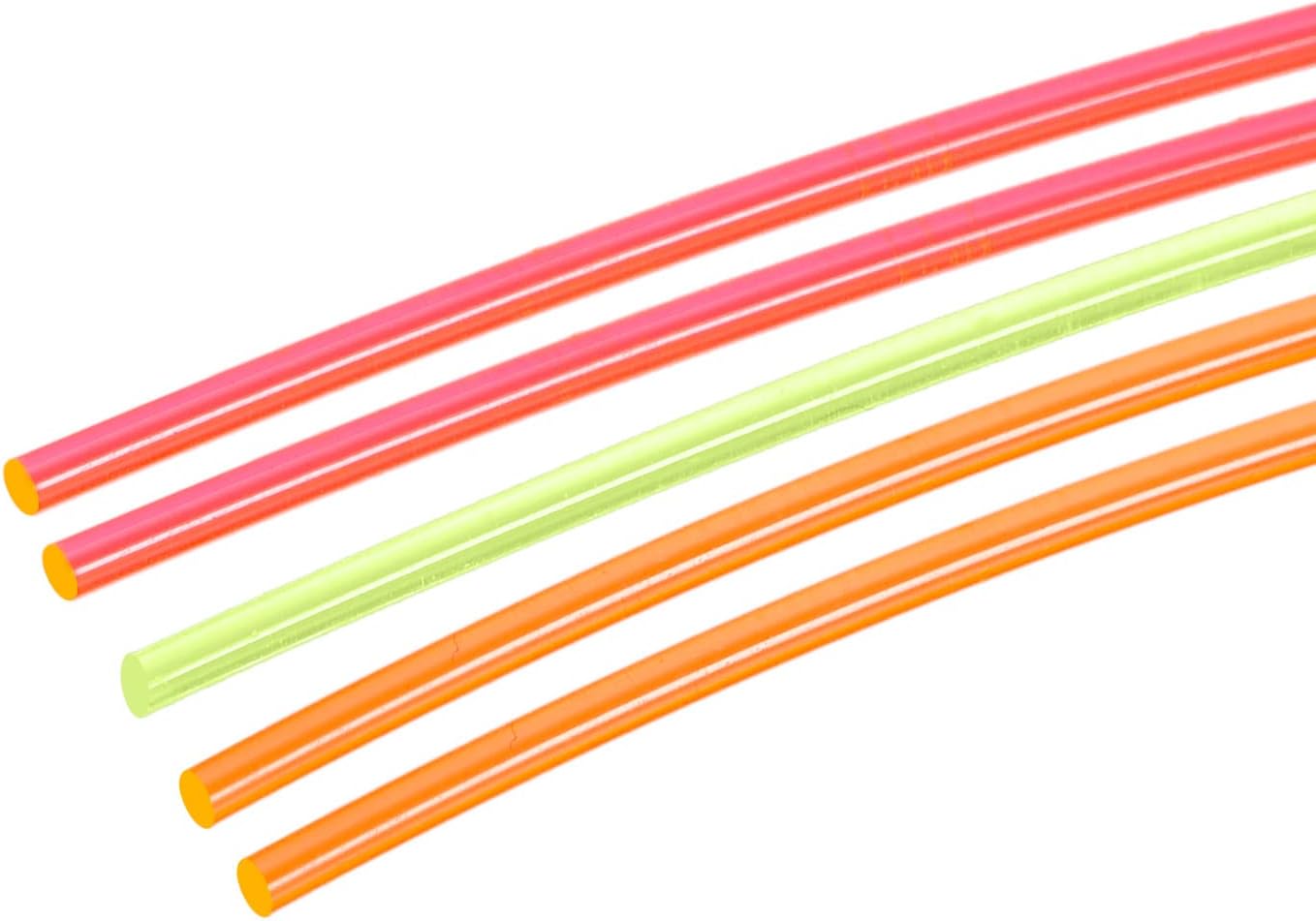 MECCANIXITY Fiber Optic Rods PMMA 1.5mmx20cm for Sight Filament Red, Green, Orange 1 Set Pack of 5