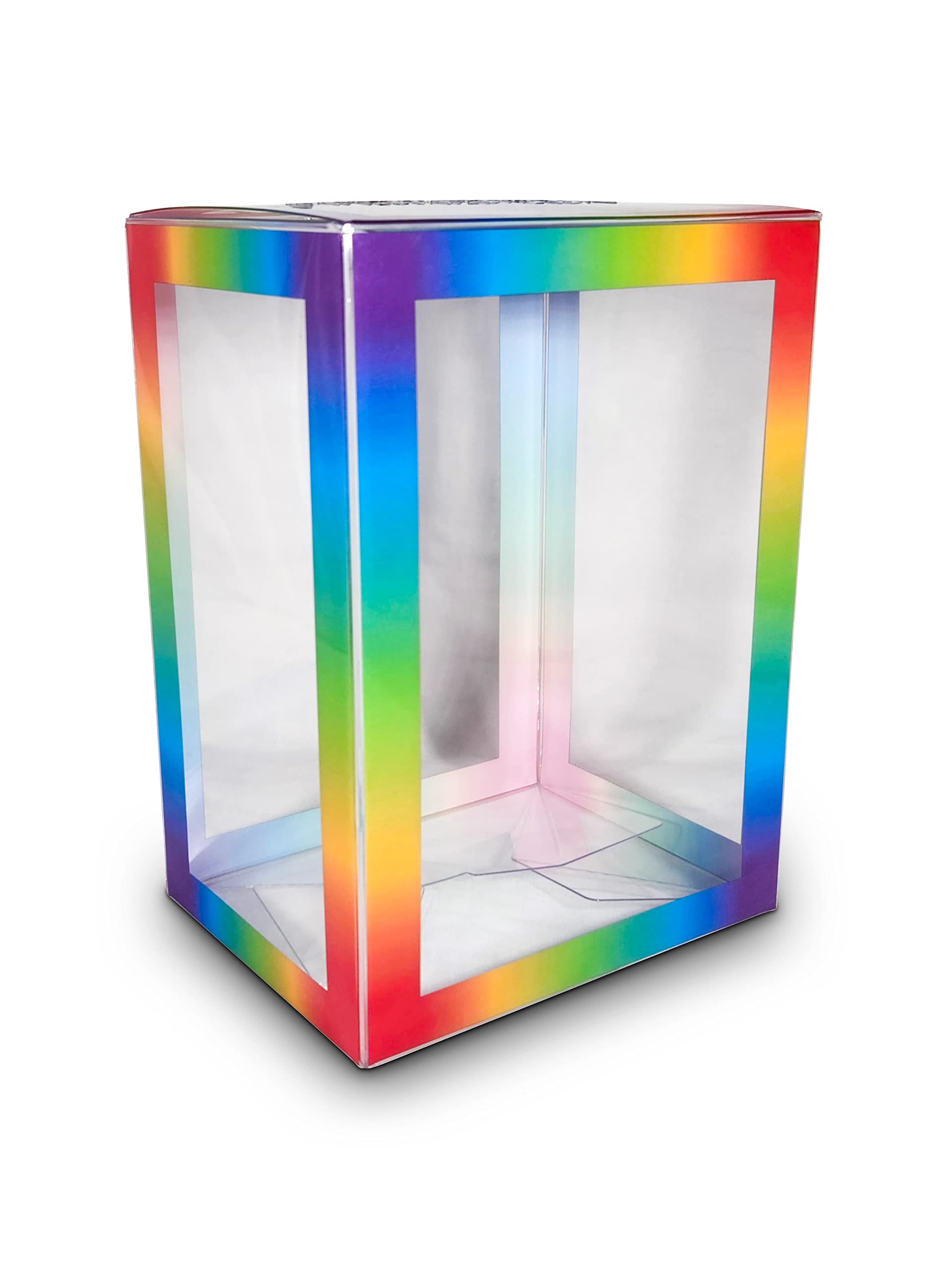 Pride Box Protector - 0.5mm Thick Protective Pride Collection Plastic Case Compatible with 4-Inch Vinyl Funko Pop Figures - 2-Buckles, Strong Tab Locks, Easy to Clean - 3-Pack