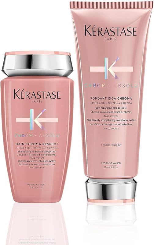 Chroma Absolu Chroma Champú y Acondicionador Set para cabello sensibilizado o dañado teñido - Protege e hidrata con glicerina y ácido hialurónico