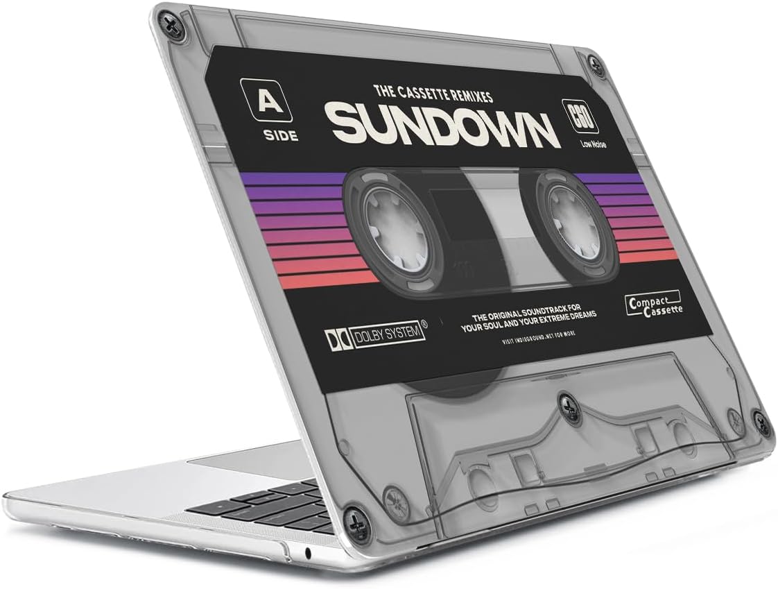 for MacBook Air 15 inch Case 2026 2025-2023 Release A3448 M5 A3241 M4 A3114 M3 A2941 M2 with Retina Display & Touch ID, Hard Shell Case&Keyboard Cover&Webcam Cover&Screen Film, Cassette Tape