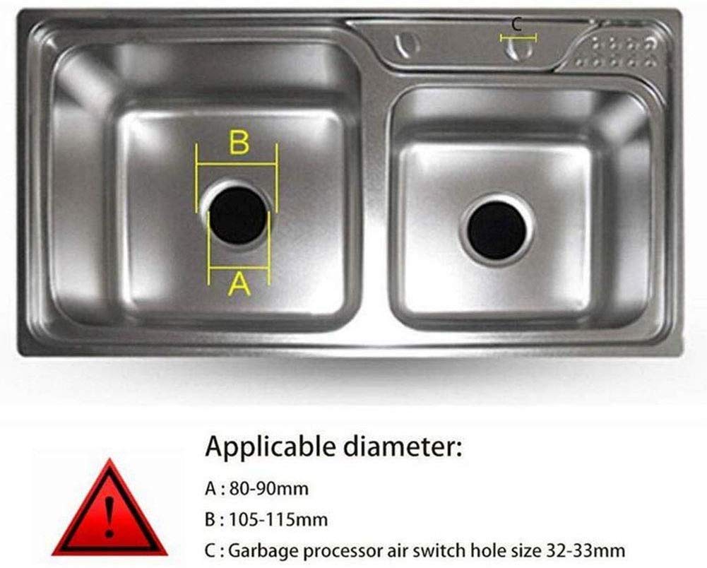Tritarifiuti, Raccoglitore di Cibo, tritarifiuti Domestici da 4200 Giri/min, con Cavo di Alimentazione, Sistema di Protezione Intelligente da sovraccarico, Basso Rumore, collegabile alla lavastovigli
