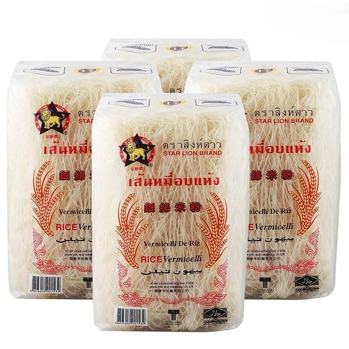 Star Lion Rice Vermicelli 200gm*4 | Thin Rice Noodles for Stir-Fry, Soups & Salads | Vegetarian | No Artificial Flavours or Colours | Easy to Cook-image-43