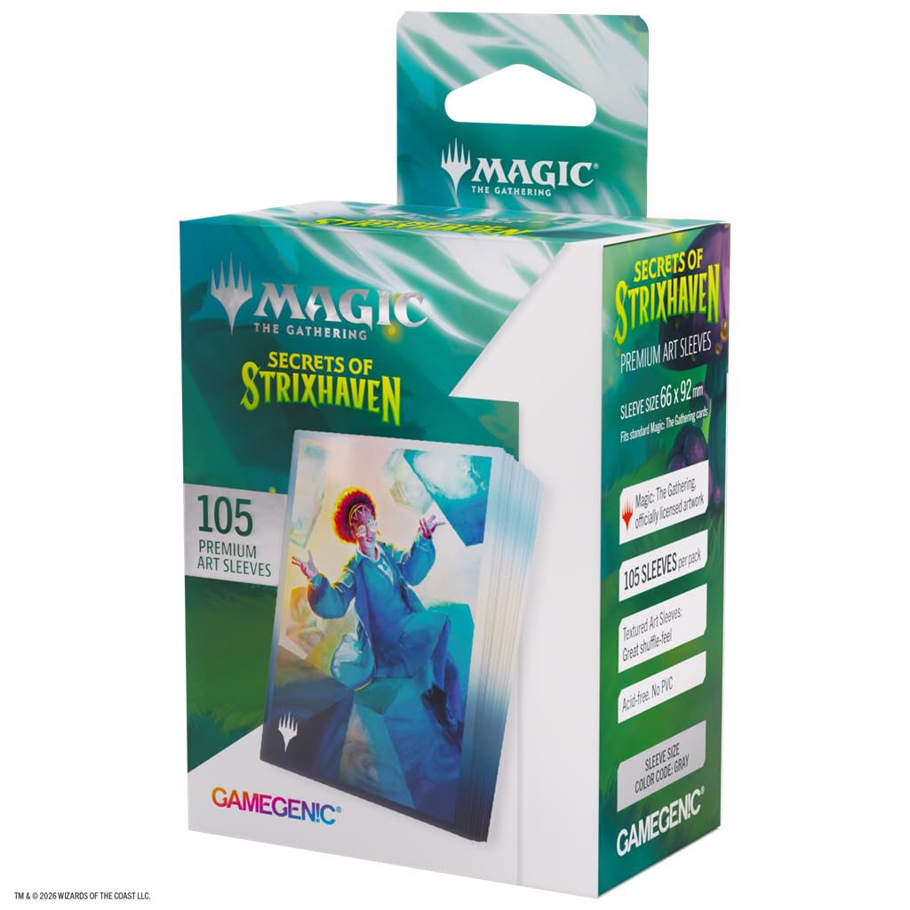 Gamegenic | Magic: The Gathering | Secrets of Strixhaven Premium Art Sleeves - Commander 4 | Trading Card Game Accessory | Ages 13+