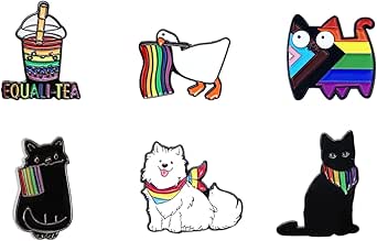 Rainbow Pride Cat Enamel Pin Brooch In LGBT - Foto 5