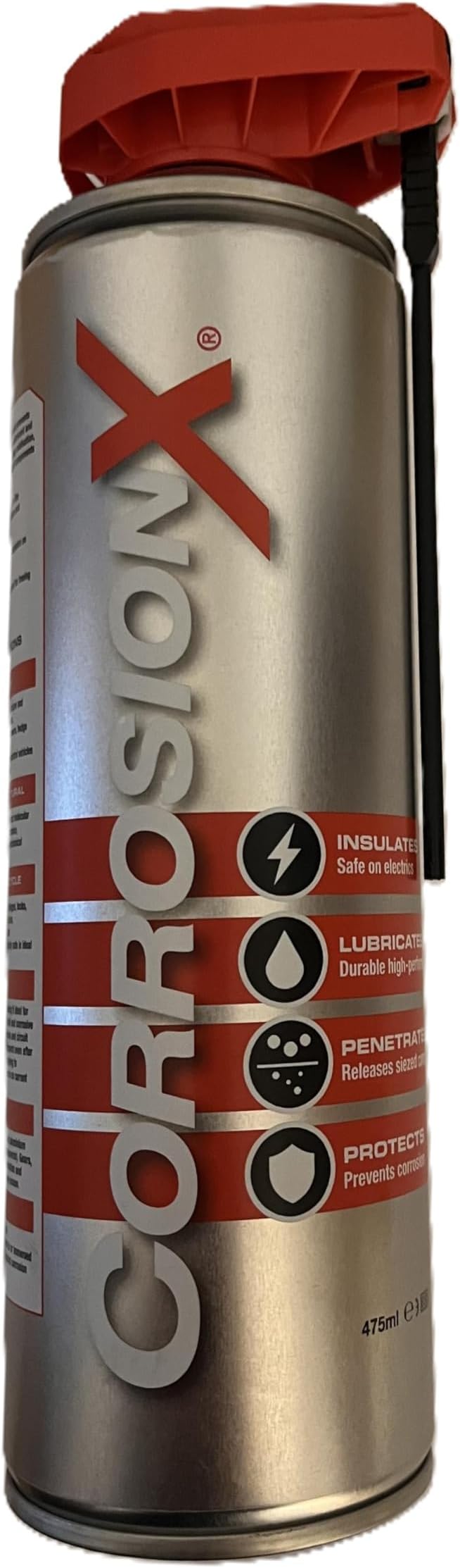 CorrosionX Aerosol Spray 475ml – Protective Coating for Metal, Automotive, Marine, Aircraft, Tools | Long-Lasting Rust & Corrosion Control
