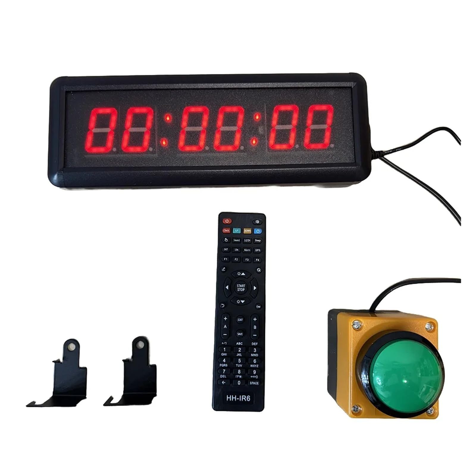 Gym-Timer, einseitiger Countdown, LED-Digitalanzeige, Training, Sprach-Timing, spezieller Geheimraum Helles Display(1PC Button)