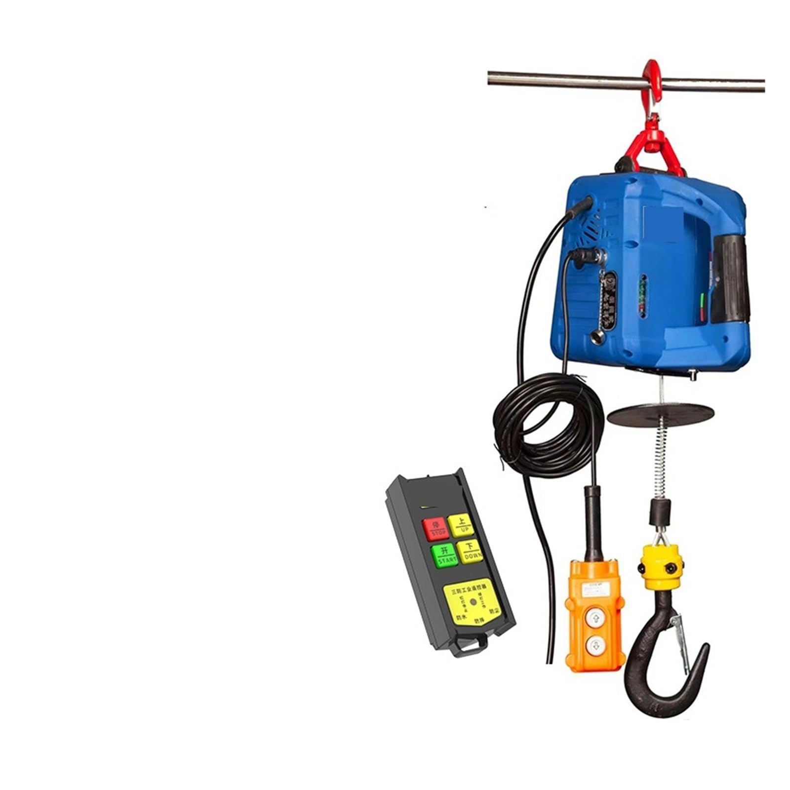 Argano elettrico portatile Paranco elettrico in miniatura for uso domestico Piccolo paranco di sollevamento Paranco elettrico a trazione telecomandata(Upgrade 300kg 11.8m)