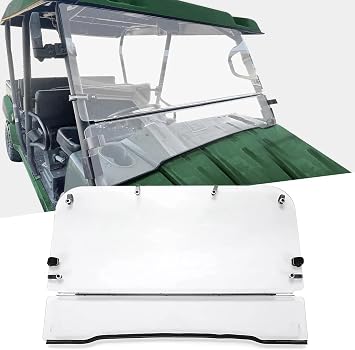 Fold Up Front Windshield FOR Kawasaki Mule 4010 4000 2009 2010 2011 2012 2013 2014 2015 2016 2017 2018 2019 2020 2021 2022 2023 2024 1 4 Inch Clear Polycarbonate