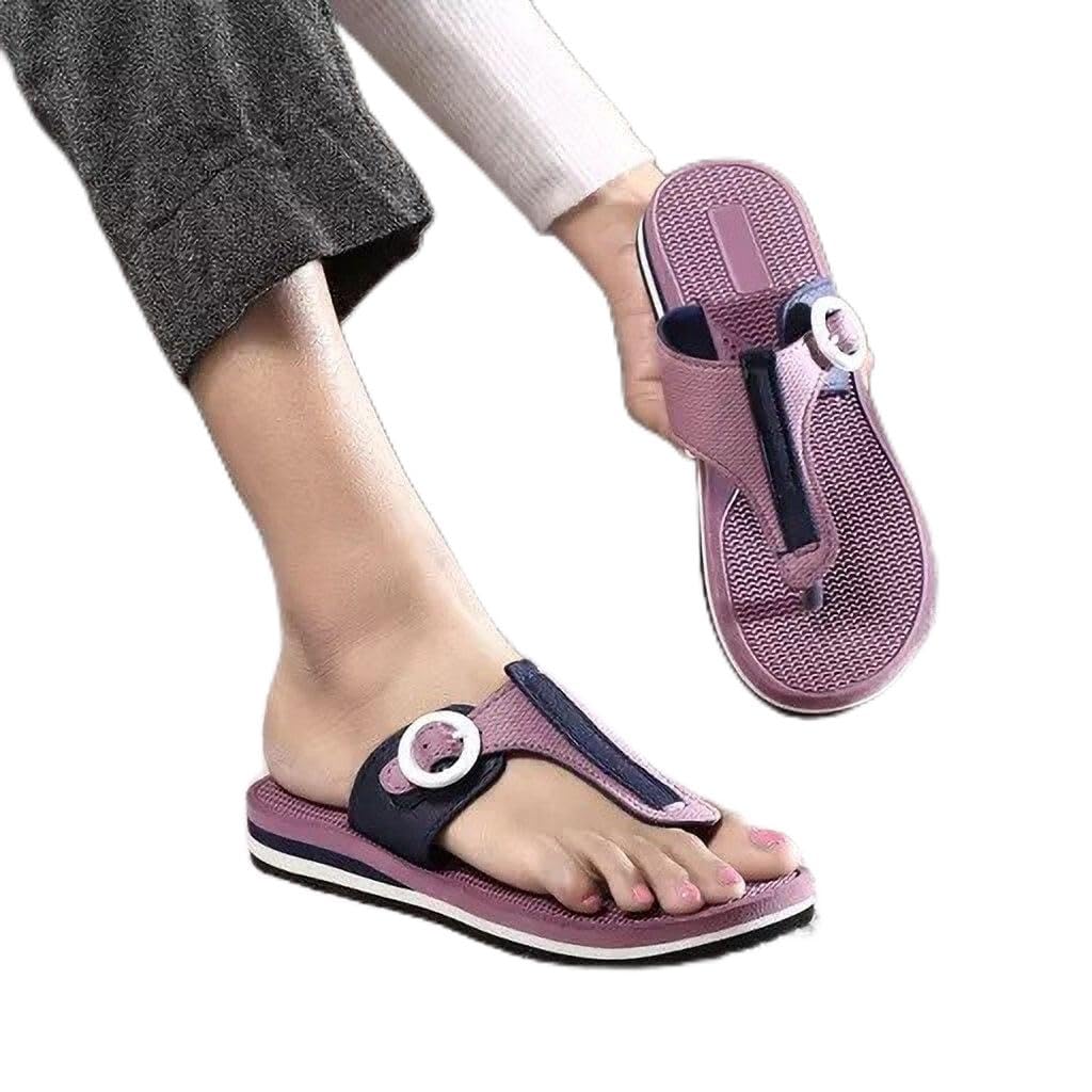 twosoft Women Slippers (Pink, 8)-picture-13