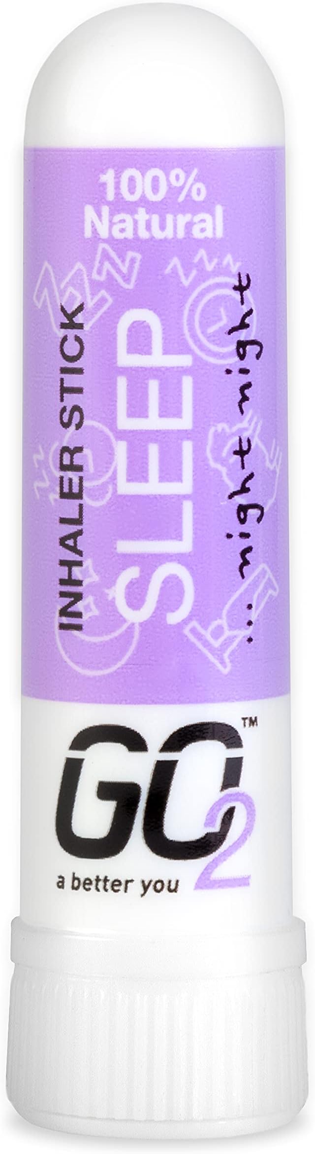 GO2 Inhaler Sleep Stick — Essential Oils for Convenient On-The-Go Use —Natural, Synthetic-Free, and Cruelty-Free (1ml Tube)