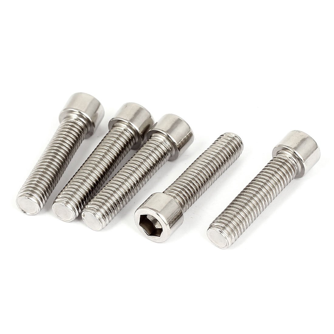 Uxcell Silver Tone Sourcingmap M10x40mm Stainless Steel Hex Socket Head Cap Screws Bolts Din 912 5Pcs