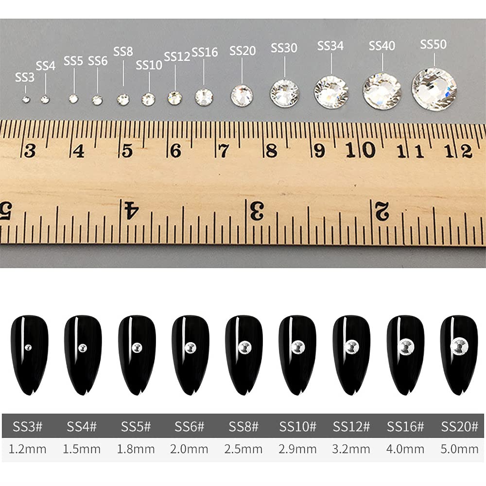 Strass Hot Fix Flatback Miglior Cristallo Di Vetro Strass Hotfix - Foto 11