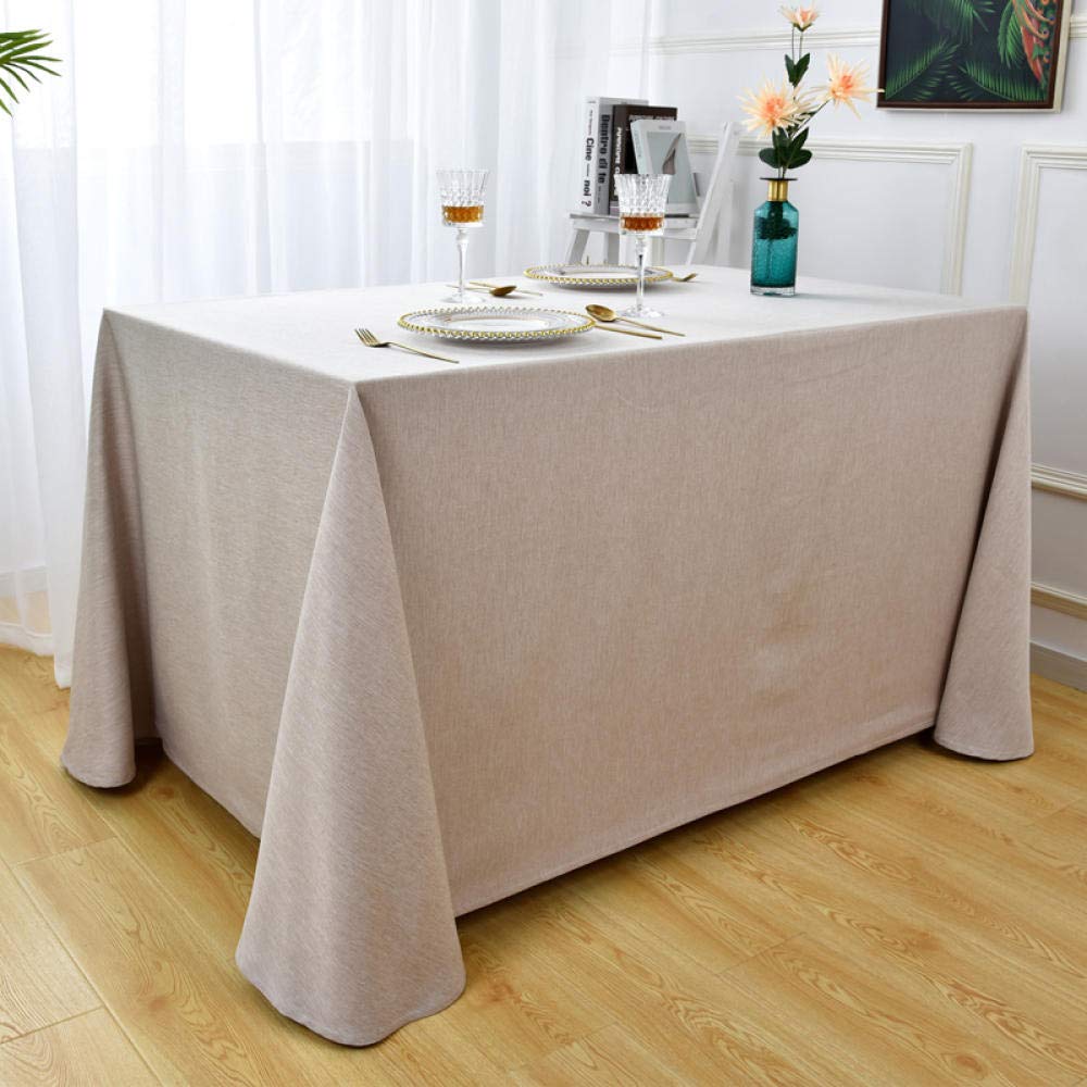 Mantel Antimanchas Color Liso para Cocina Suave Transpirable Lavable Tamaños Especiales Marrón 180 × 300cm