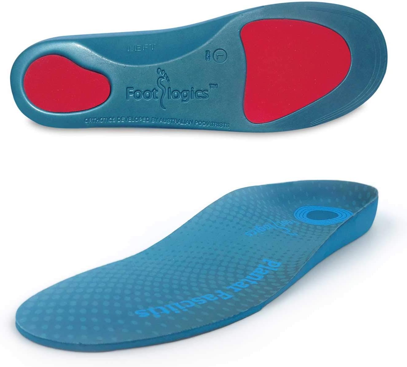 Footlogics Full-Length Orthotic Shoe Insoles with Built-in Raise for Heel Pain, Heel Spurs, Achilles Tendonitis, Ball of Foot Pain - Plantar Fasciitis, Pair, M