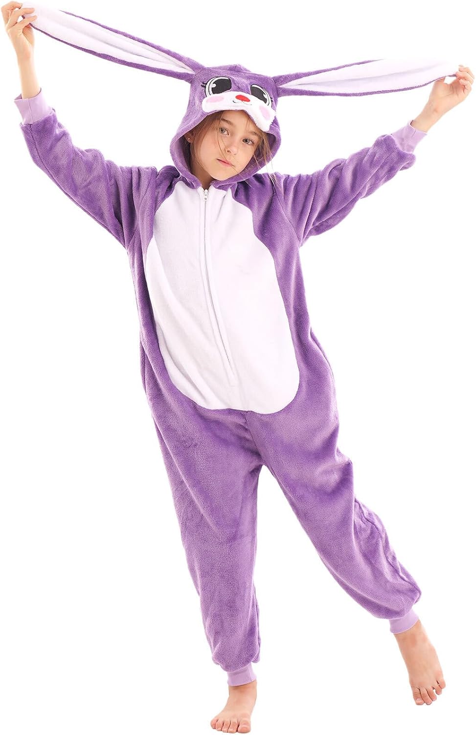 WAFUNNE Animal Onesie Costume Rabbit for Kids Child Boys Girls Womens Mens Cosplay Halloween Easter Bunny