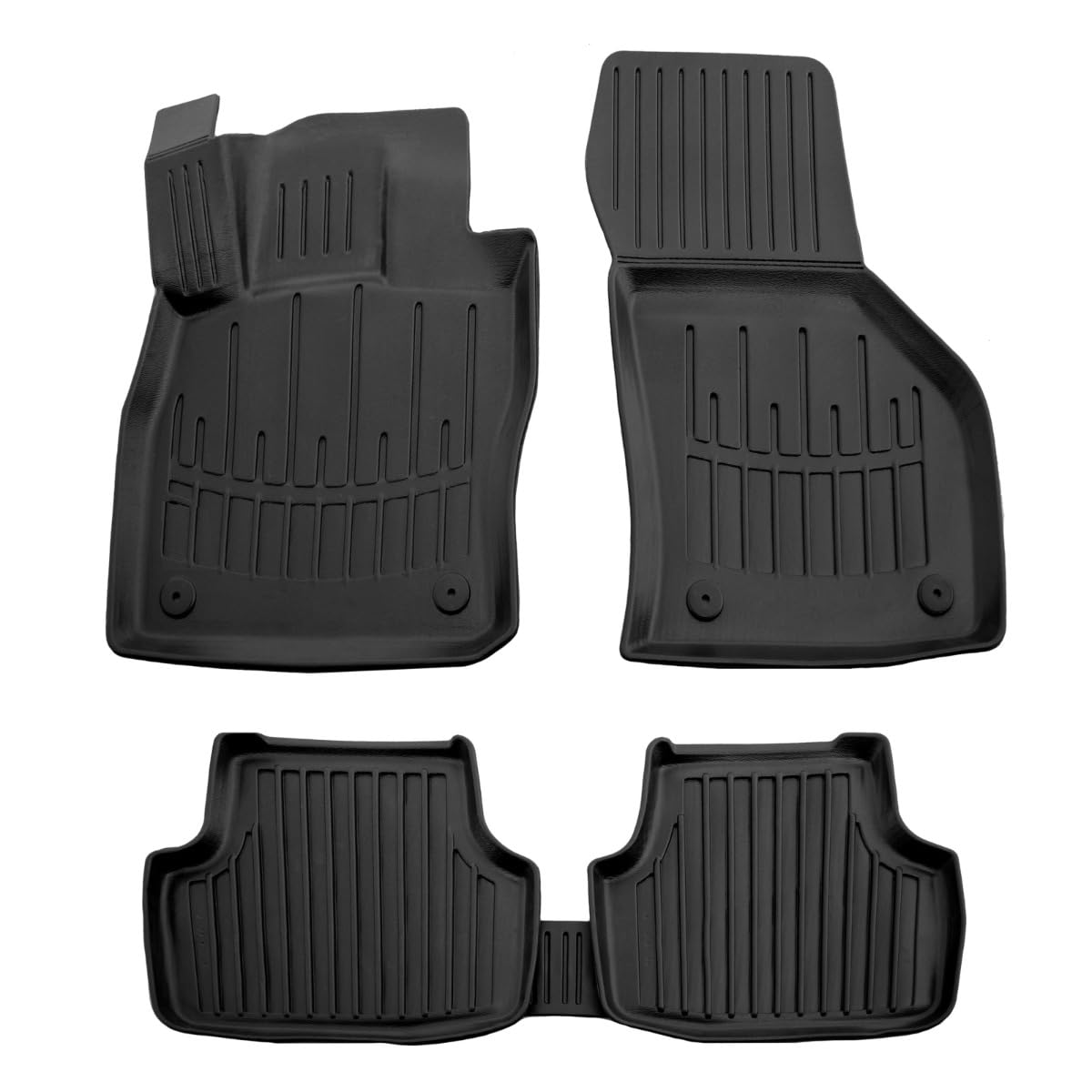 SCOUTT Tappetini Auto in Gomma Su Misura per Skoda Octavia 3 2013-2019, Set da 4 Pezzi, Tappeti 3D Design con Bordo Alto, Inodore, Qualità Premium