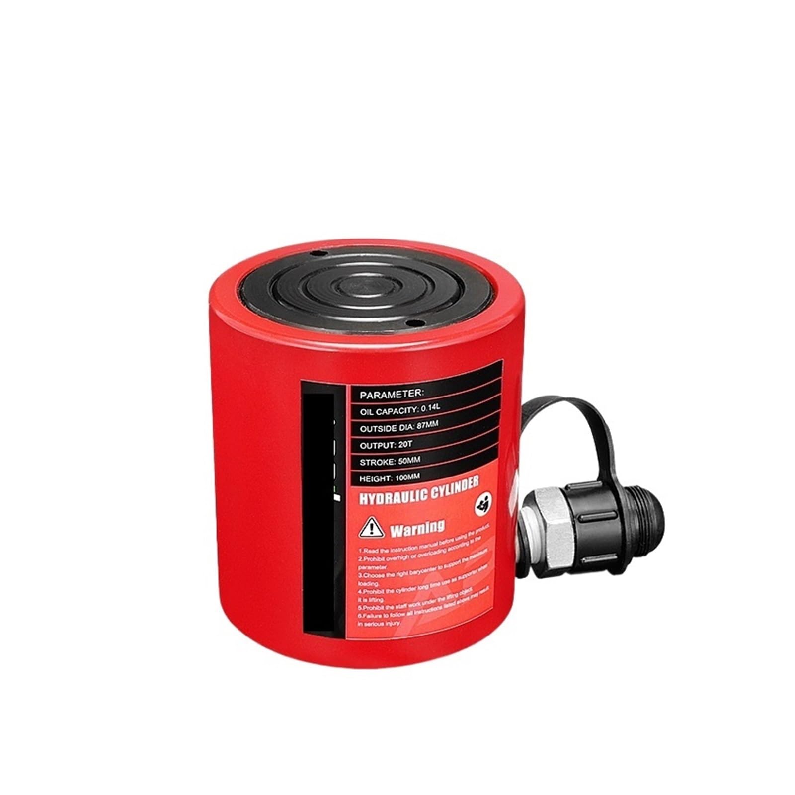 Gato hidráulico para coche, Cilindro hidráulico de tipo corto de 20 toneladas, de gato de elevación hidráulica de 50mm, debe usarse con bombas hidráulicas para automóvil, camioneta, camión, vehículo r