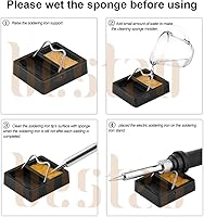Vista 7 de BESTZO Kit de herramientas de combustión de leña LCD con soldador, kit de herramientas de pirografía con grabado en relieve, tallado, punta