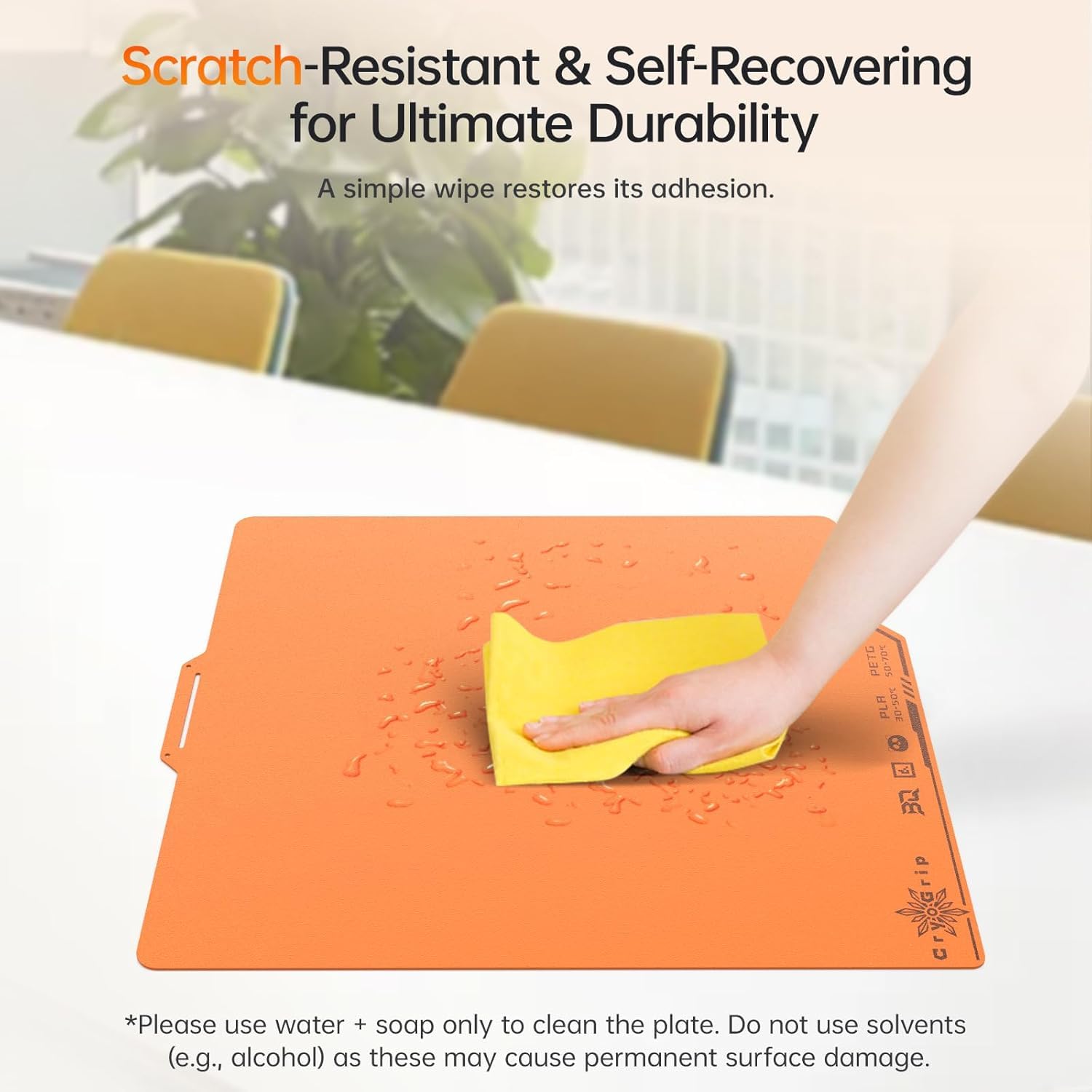 BIQU CryoGrip Pro Frostbite Panda Build Plate Orange, Upgrade Cold Build Plate for Bambu-Lab P1S/P2S/P1P/X2D/X1C/X1E/A1 3D, dwustronny arkusz sprężynowy, druk temperatury pokojowej, 257 x 257 mm