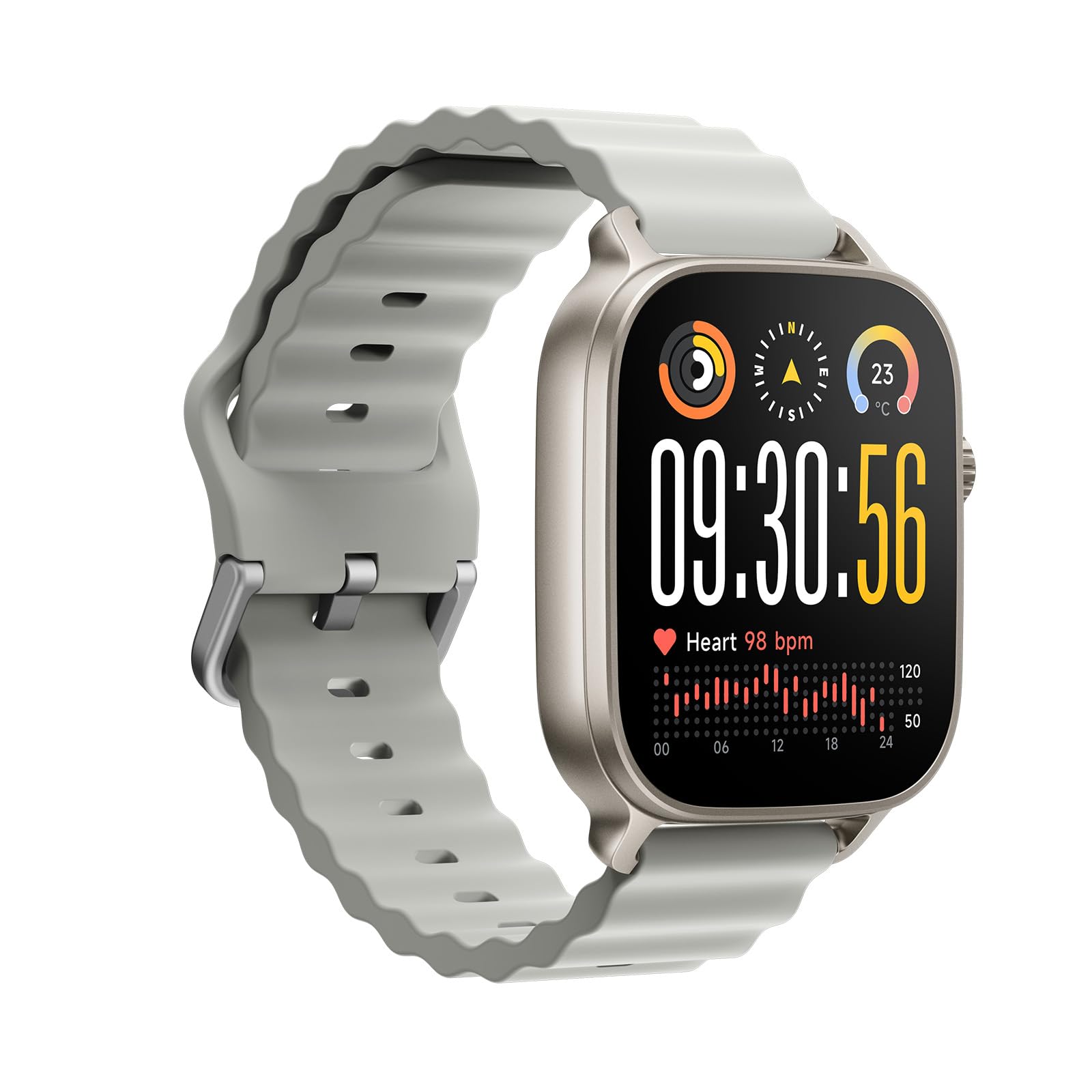 realme Watch 5 Smartwatch, Llamadas Bluetooth, Pantalla AMOLED de 1,97 Pulgadas, autonomía de 14 días, NFC, GPS, IP68, Monitor de Ritmo cardíaco, sueño, podómetro, 110+ Modos Fitness