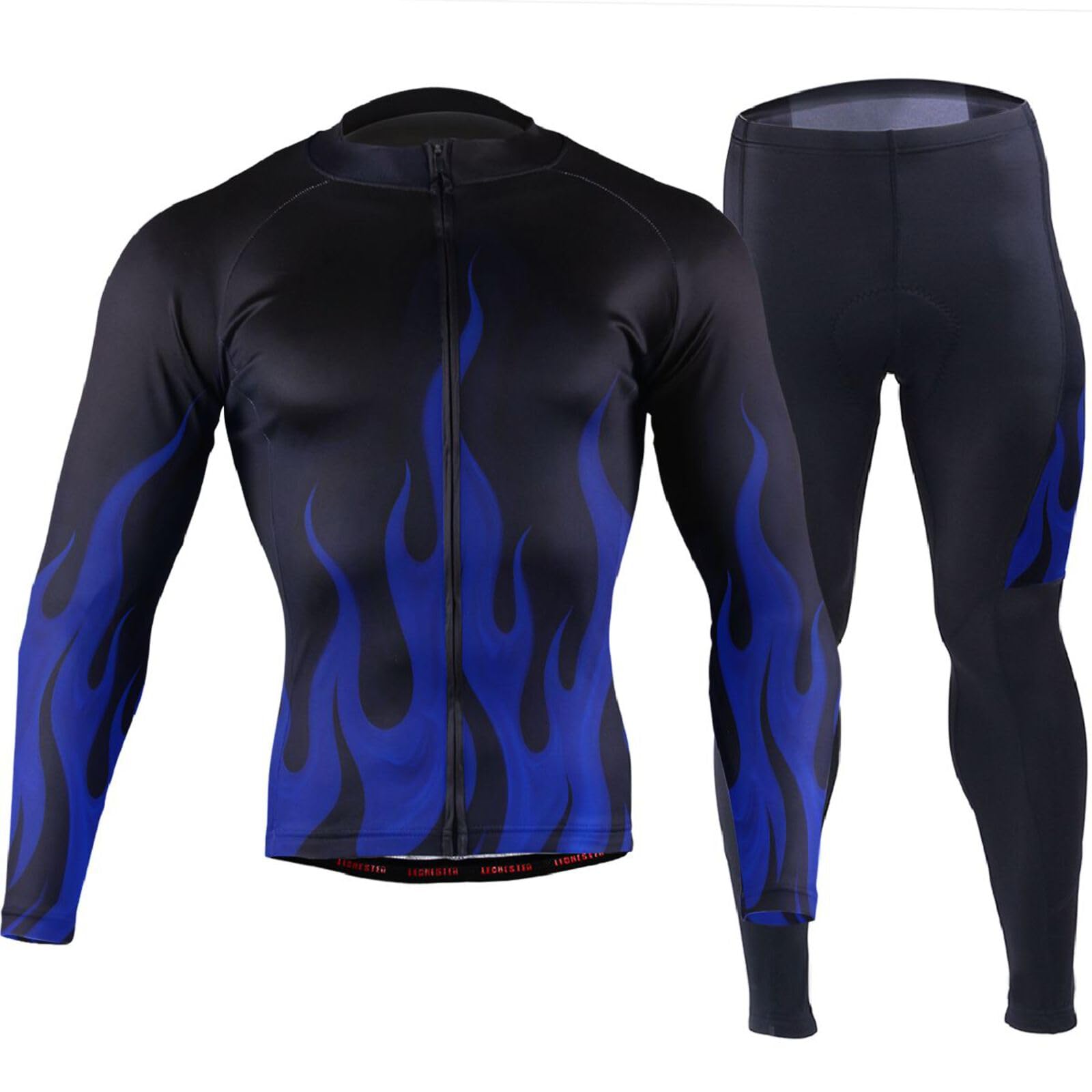 Winter Radtrikot mit Taschen Leichtes Trikot Herren Langarm 3D Gepolstert