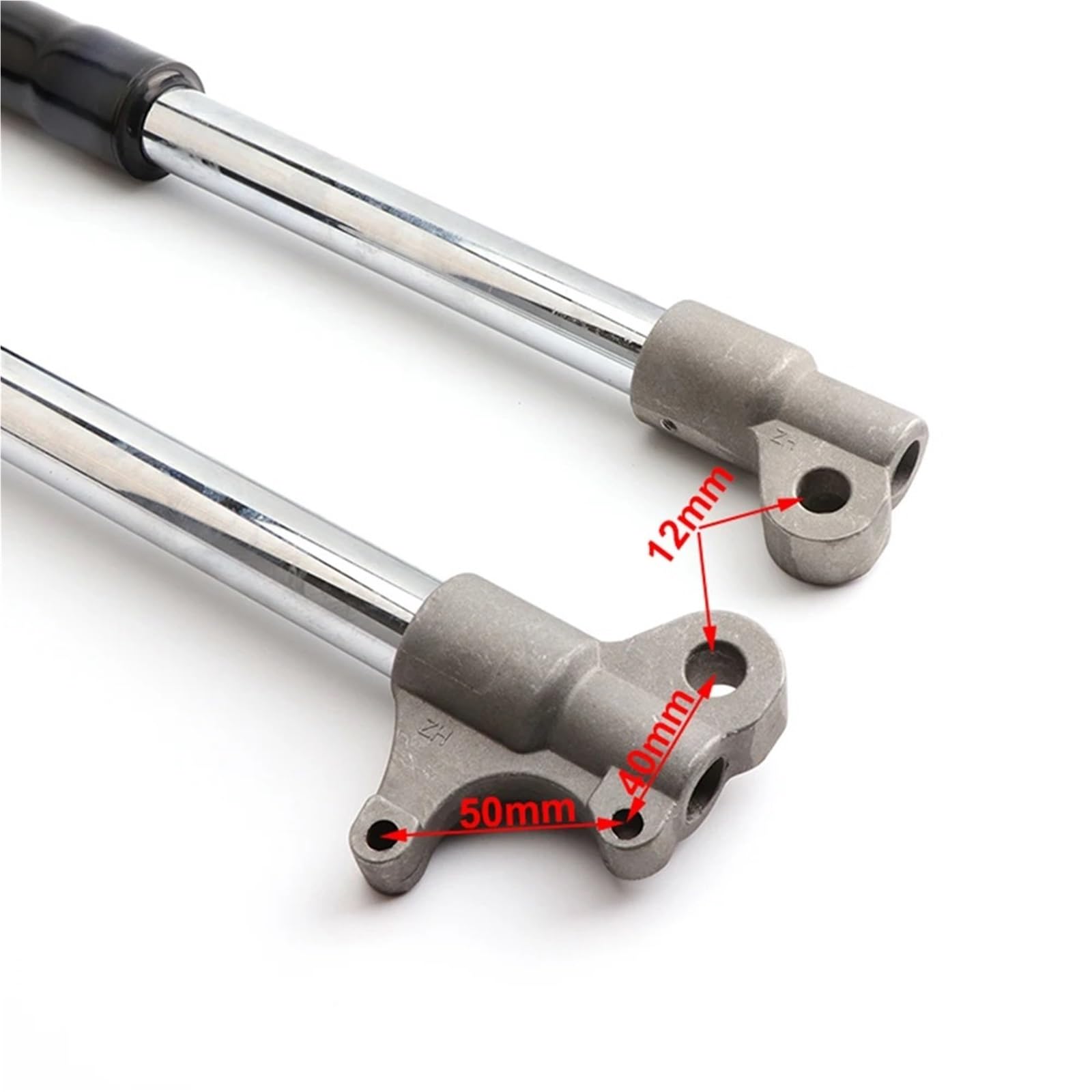 suspensión neumática trasera amortiguadores Kit Placa Conexión Superior E Inferior Amortiguador Horquilla Delantera 550 Mm Para Minimotos, Ciclomotores Motocross 2 Tiempos 49 Cc.(Green Set B)