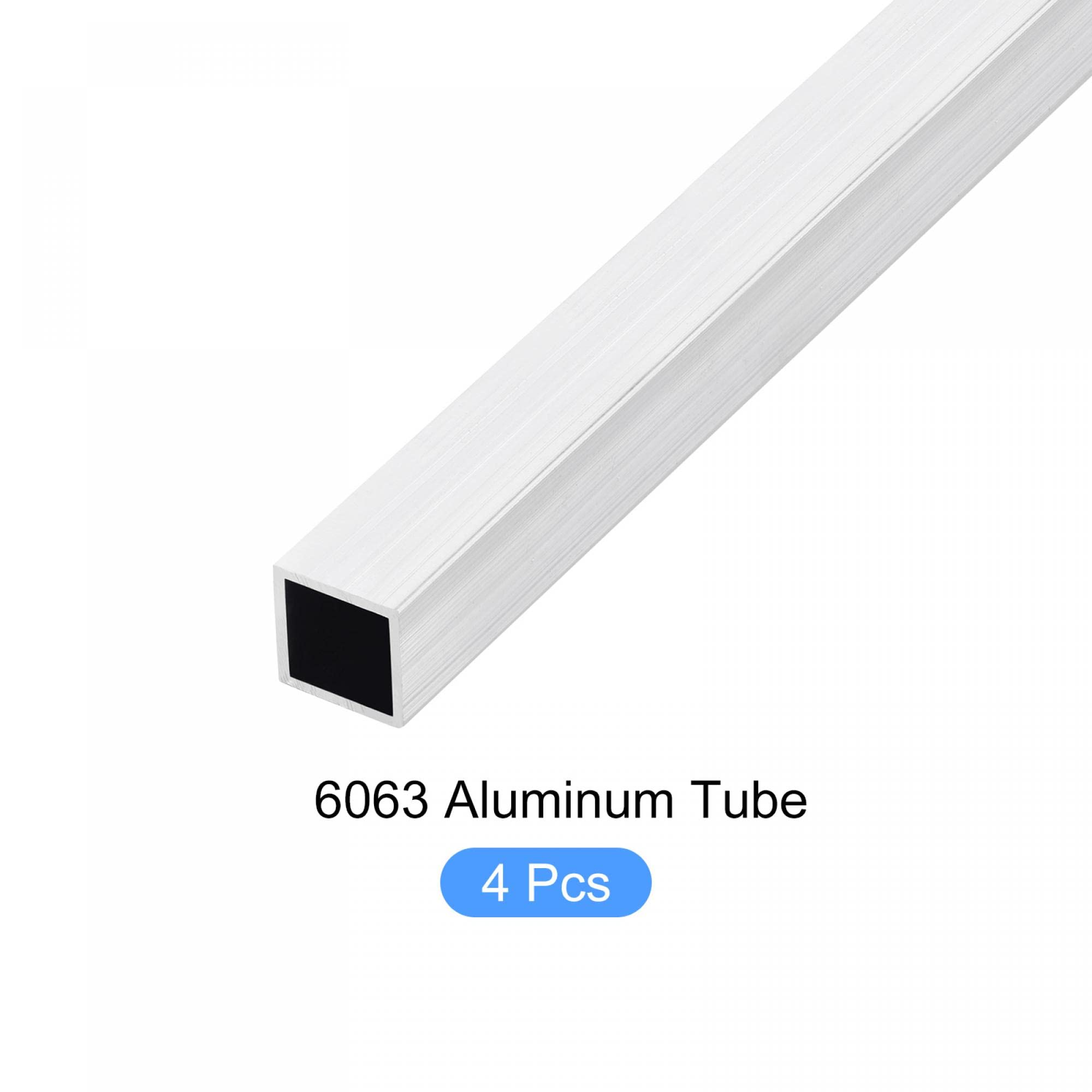Tubo Quadrato Alluminio 6063 6x6mm - Lunghezza 300mm Per Fai Da Te E Progetti Meccanici