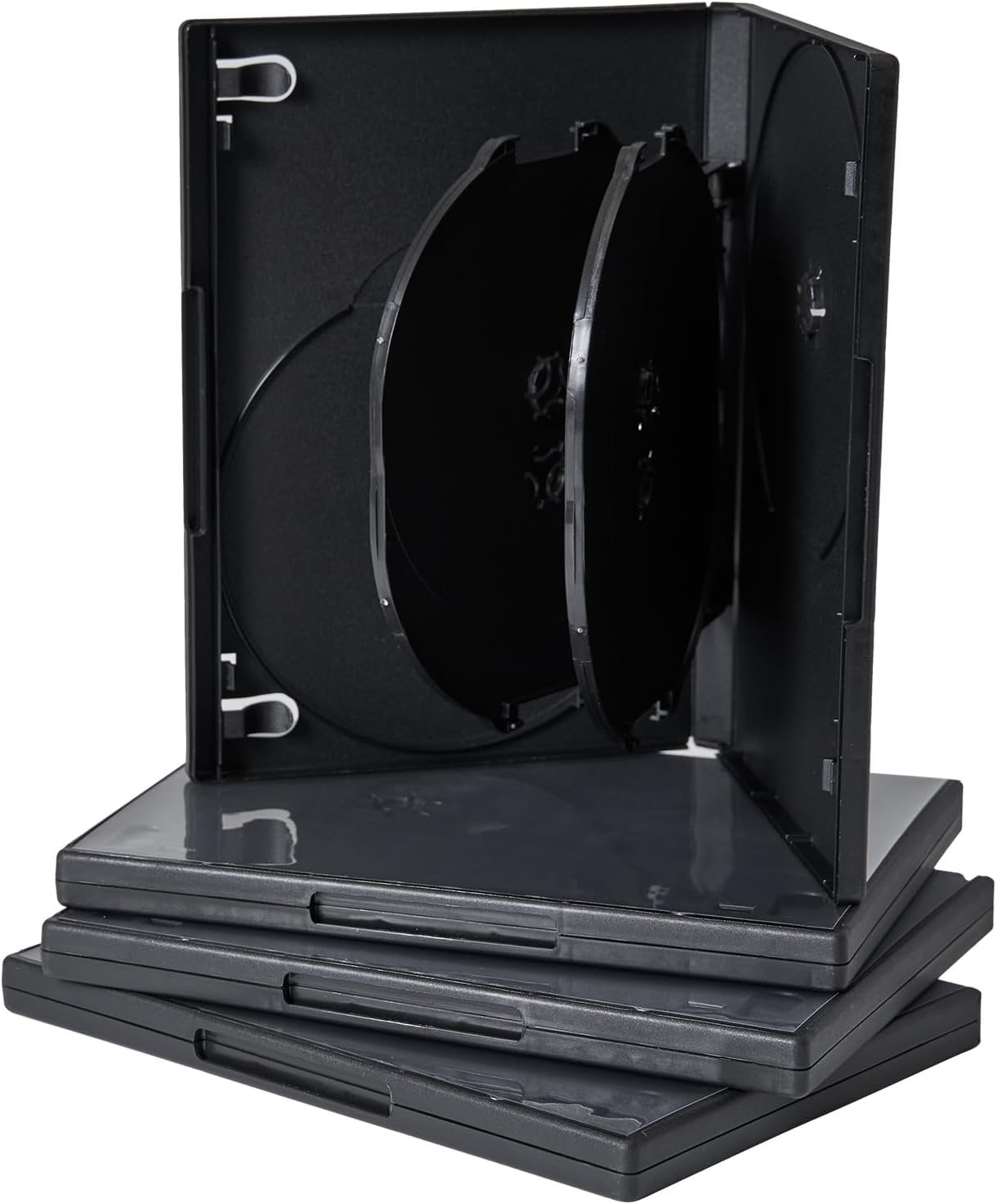 Premium 14mm Standard Size 6-Disc DVD Case with Clear Sleeve - Space Saving Storage Solution for Blu-ray Discs, DVDs and CDs (5 pcs)