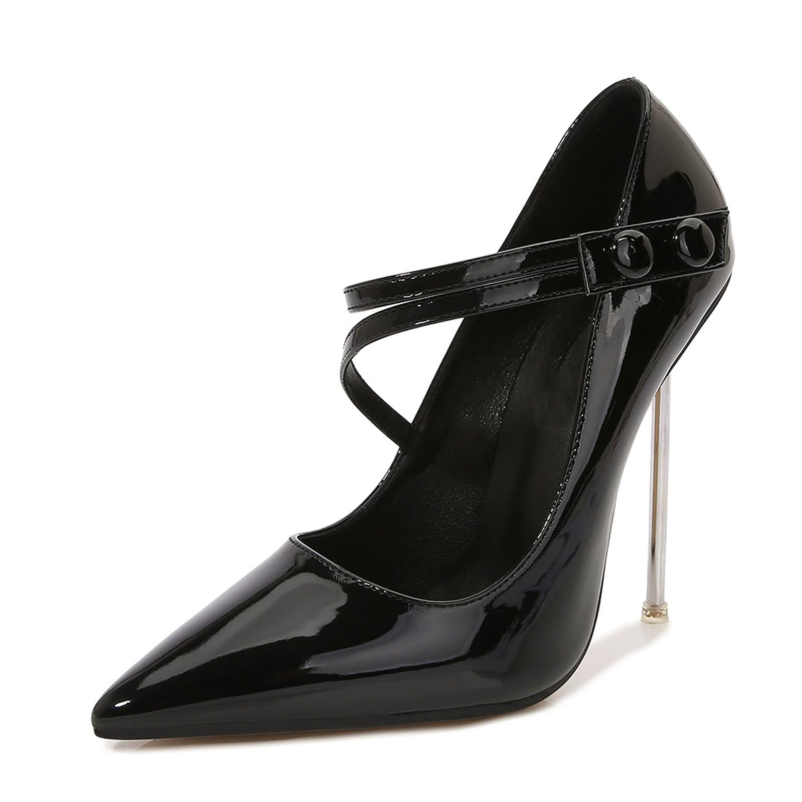 Tacchi Alti da 12 cm da Donna | Scarpe con Tacco a Punta di Grandi Dimensioni per Matrimoni, Discoteche, travestitismo, Pole Dance, spettacoli di Burlesque
