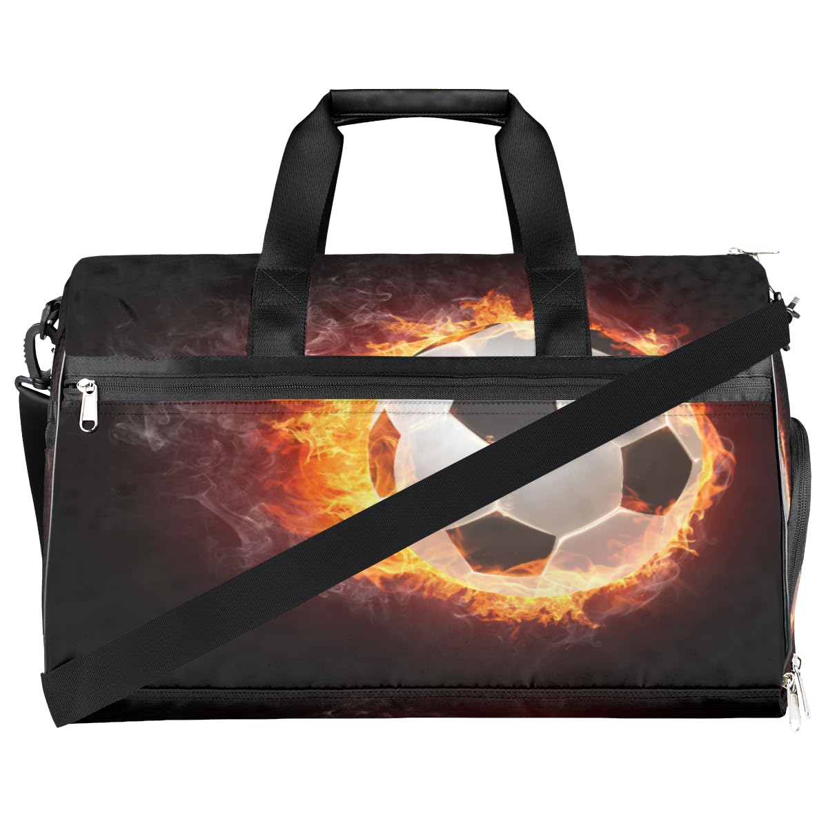 Personalisierte Sporttasche für Jungen und Herren, individuelle Sport-Reisetasche mit Schuhfach, maßgeschneiderte Mädchen-Tanztasche, Wochenend-Übernachtungstasche für Frauen, Kinder, Feuersport,