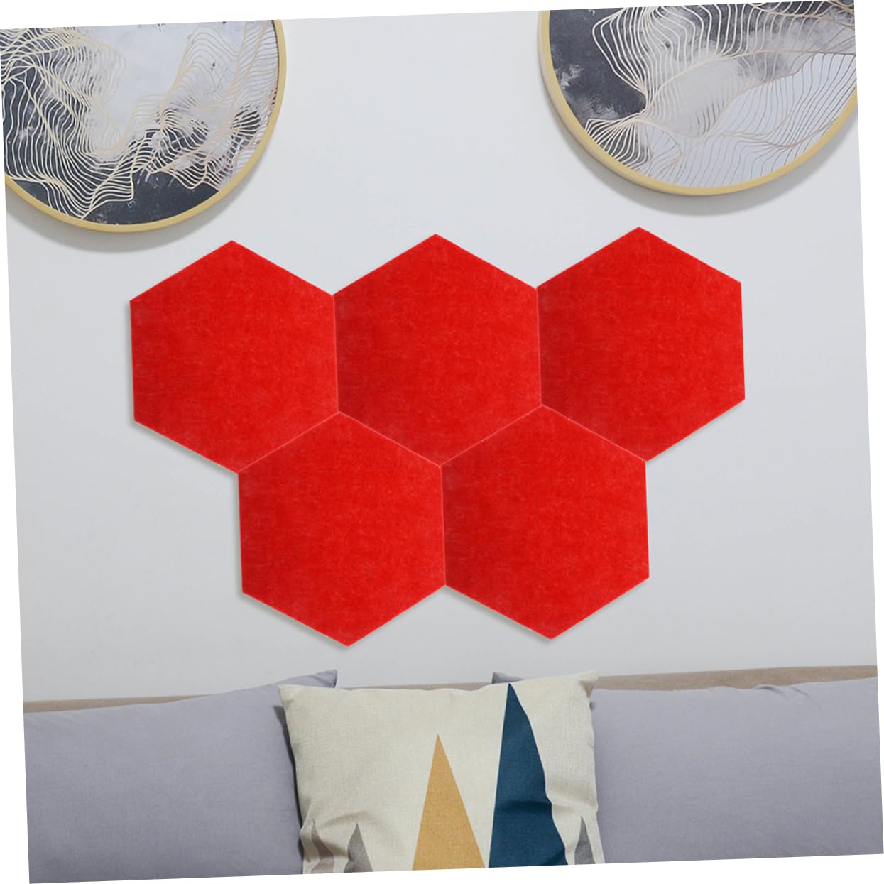 Tofficu 3 Set - Tappetini Fonoassorbenti in Feltro Esagonali Per La Decorazione Da Parete Dellufficio Per Lesposizione in Classe 10 Pezzi * 3