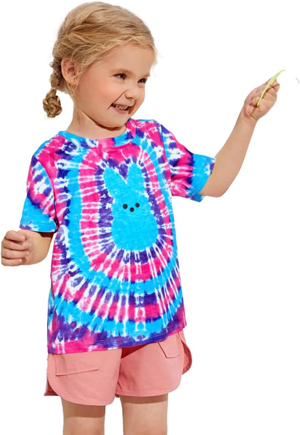 Happy Easter Family Matching Shirt Women Easter Sunday T-Shirt Cute Tie Dye Bunny Graphic Tee Holiday Short Sleeve Tops - Image 3