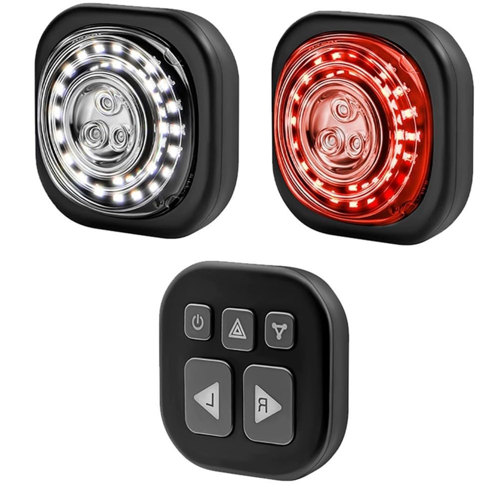 di Luci per Bicicletta Intelligente 2Pack, Luci Anteriori e Segnali di Svolta, Luci Anteriori e Posteriori Sincronizzate con per La Guida Notturna.
