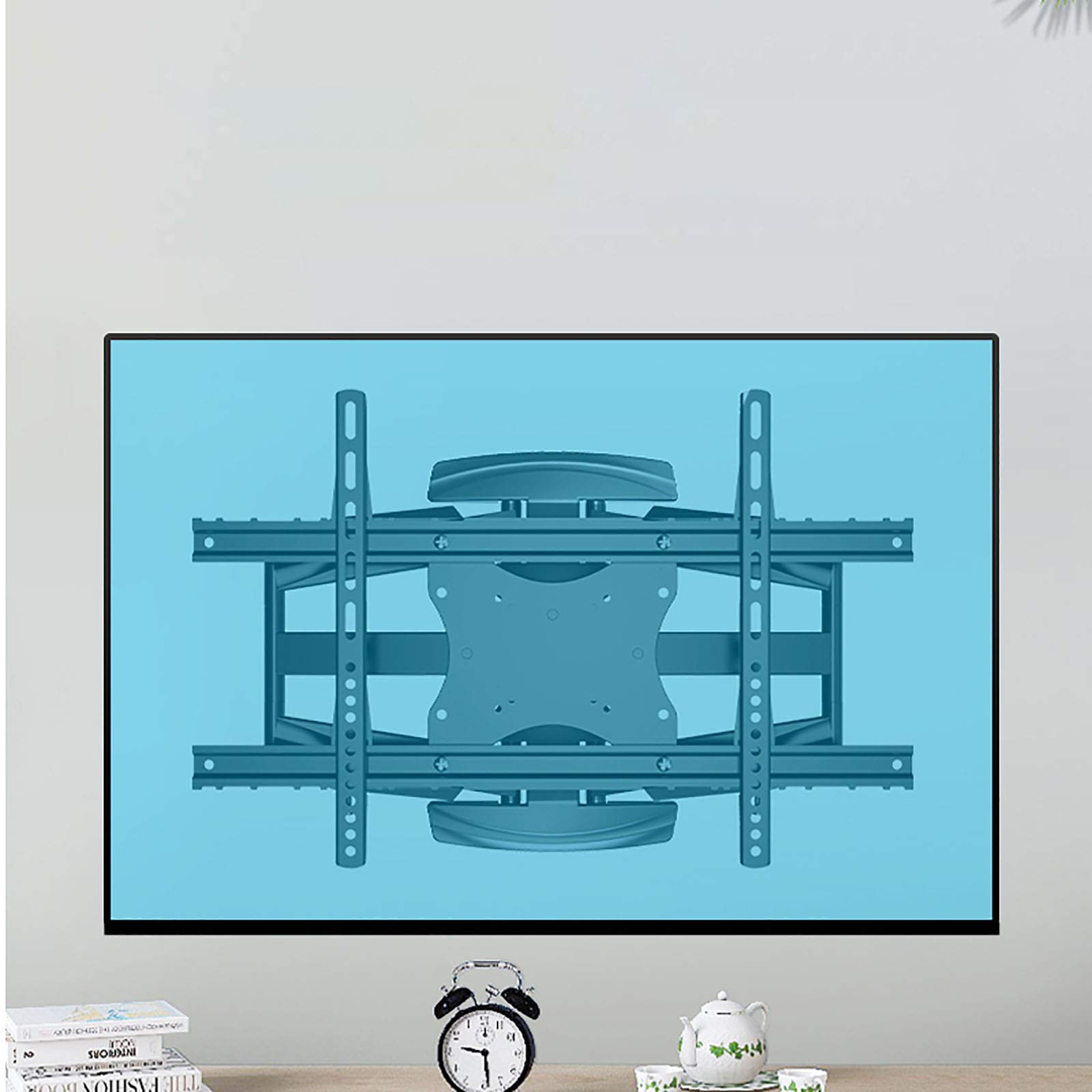 Soporte de pared para TV, brazos articulados duales, pivotantes, rotación para la mayoría de televisores planos LED LCD OLED de 32 a 75 pulgadas, soporta hasta 110 libras máx. VESA 600 x 400 mm