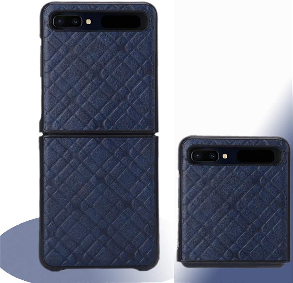 JINXIUS Phone Case, Protective Housing Foldable Screen Holster Shockproof Full Cover Phone Case for Samsung Galaxy Z Flip SM-F700F (Color : Blue)