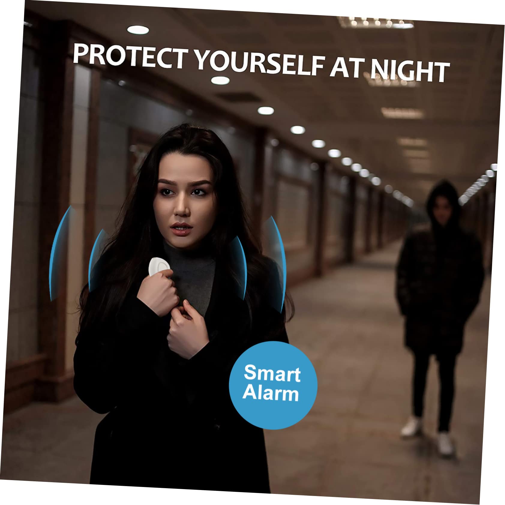UKCOCO 5 Piezas Sirena Anti led Lights lamparas led Alarma de Seguridad para Mujeres Llavero de Alarma Personal Llavero de Seguridad para Mujer Bolsillo Equipo Dorrés Despertador