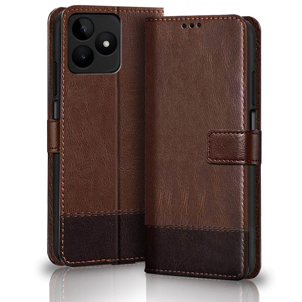 TheGiftKart Flip Back Cover Case for Realme Narzo N53 / Realme C53 / Realme C51 | Dual-Color Leather Finish | Inbuilt Stand & Pockets | Flip Back Case for Realme Narzo N53 / C53 / C51 (Brown & Coffee) (B0C5VGDB5C) Amazon Price History, Amazon Price Tracker