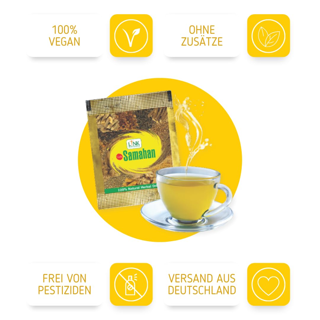 Link Natural Samahan Tee – Direktversand aus Deutschland – 100% Authentischer Ayurvedischer Kräutertee – 200 Beutel