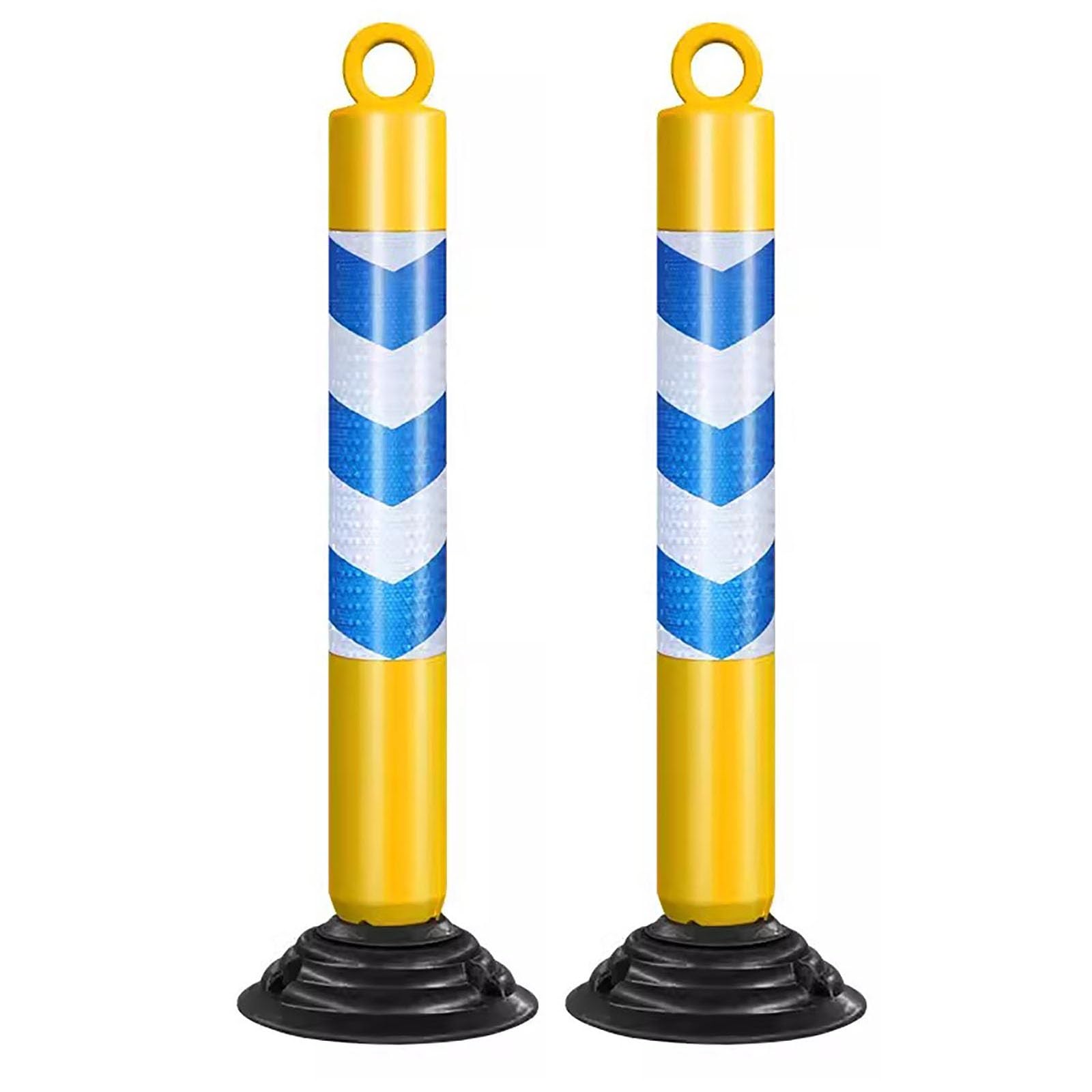 Cône de signalisation Amovible avec Base en Caoutchouc Noir, Poteau de délimitation Flexible pour la Gestion du trafic, Les garages, Les parkings et Les entrées ; barrière de sécurité