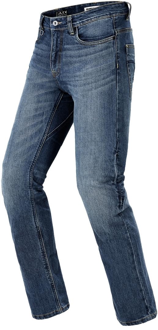 SPIDI, J Tracker Tech, Colour Blue Dark Used, Size 40, Men's Motorcycle Pants with Protections, Slim Fit, Practical and Stretch Motorcycle Jeans