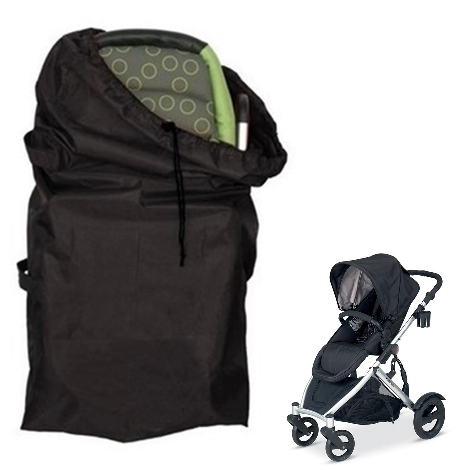 Bavooty Buggy Bag Airplane, Transport Bag, Pram, Protective Pram, 114 x 39 x 30 cm, Black