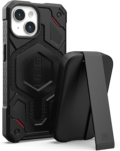 URBAN ARMOR GEAR UAG - Funda diseñada para iPhone 15 Monarch Pro Kevlar negra de 6.1 pulgadas, compatible con MagSafe Bundle con U por UAG, cargador