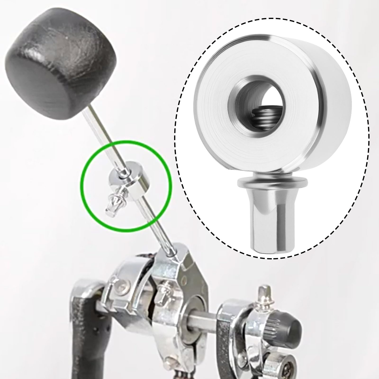 ECSiNG 2pcs Contrepoids en Acier pour Batte de Grosse Caisse Ouverture de 6,4mm Compatible avec La Plupart des Pédales de Batterie.