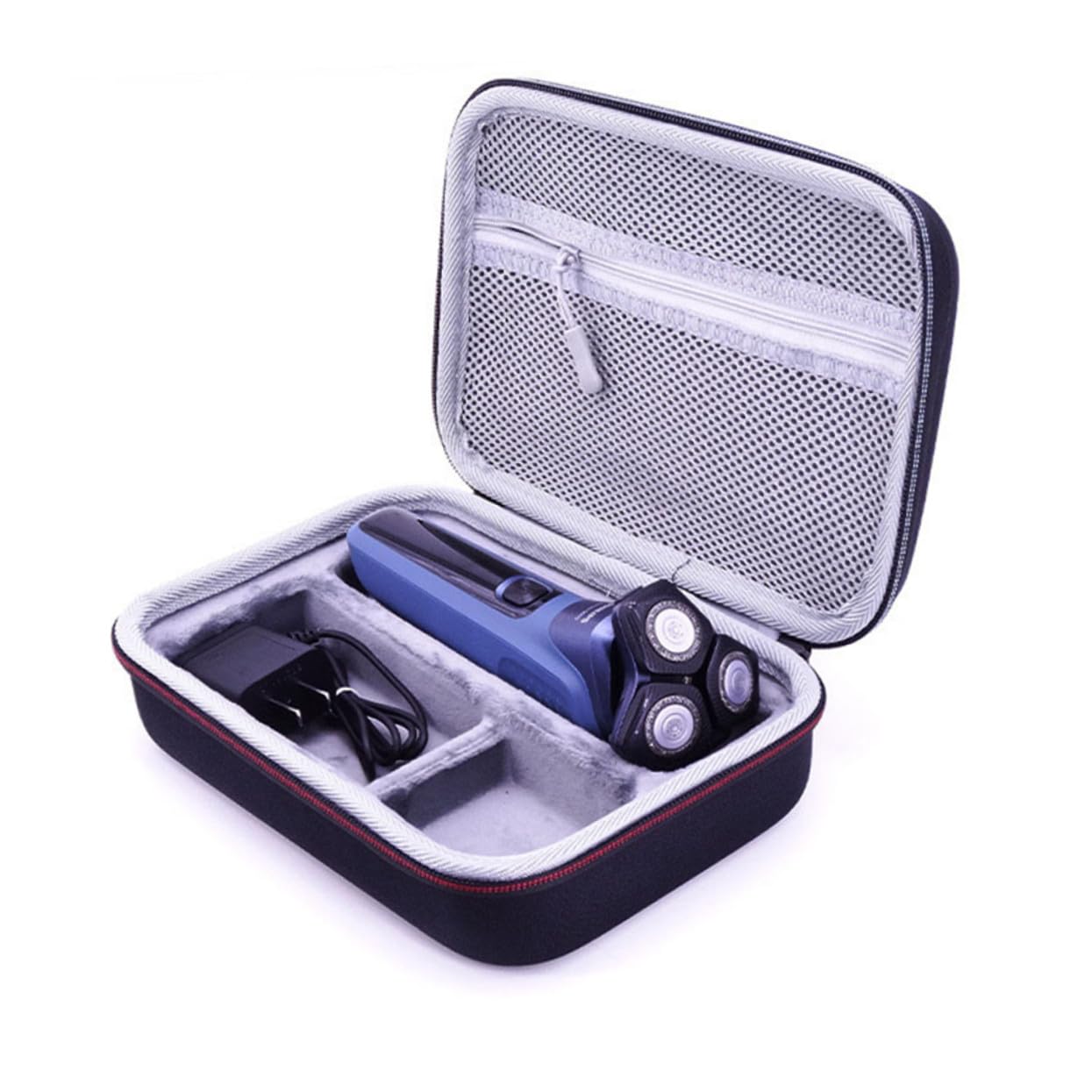 Mipcase Étui de Rasoir Léger et Paquet de Rangement 3 Compartiments Eva, Protection, Portable pour Homme, Accessoire de Voyage Compact