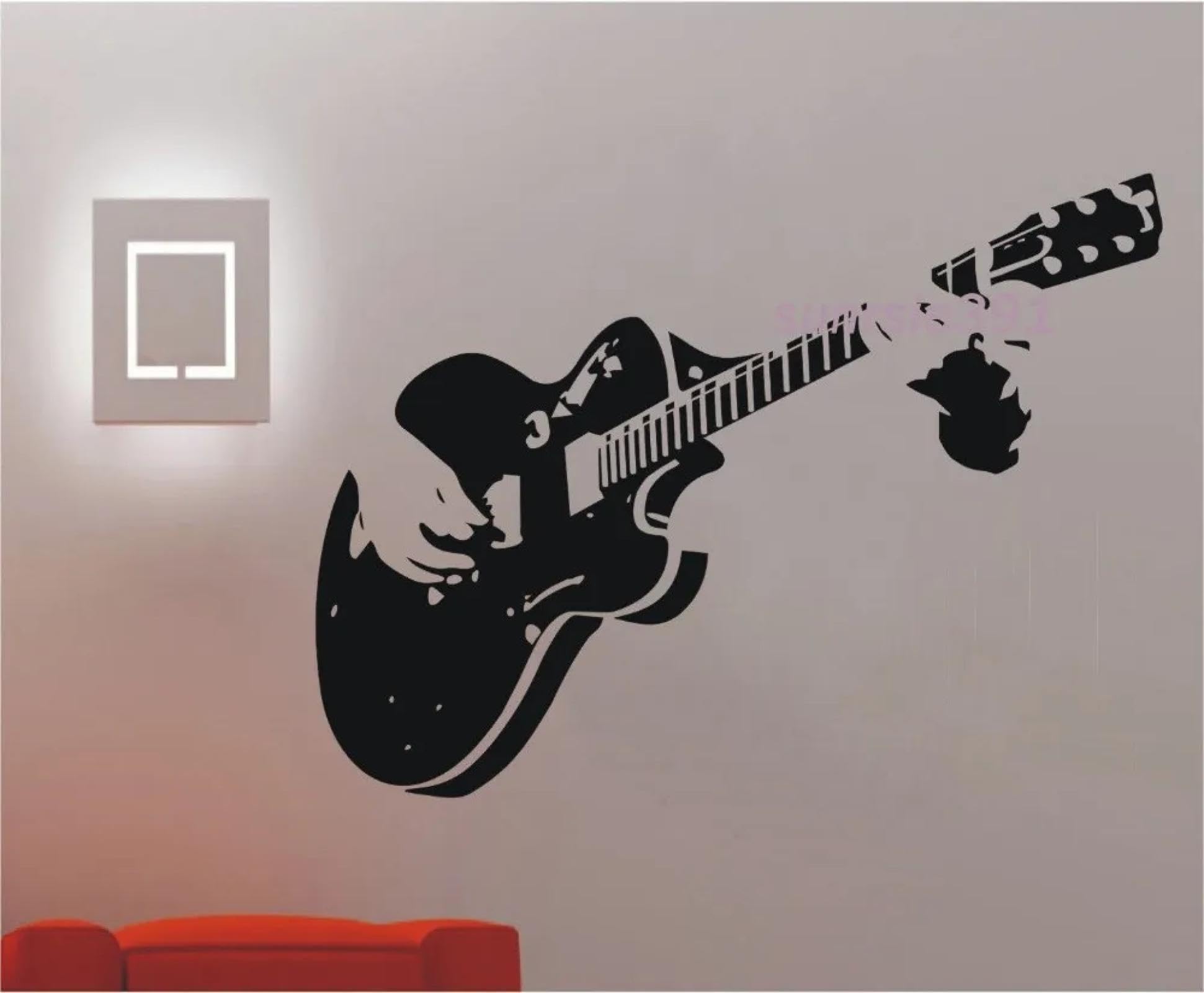 WEIMEIJIE Rock Instrument Music Guitar Wall Stickers Vinyl Stickers Music Studio Wall Art Decals