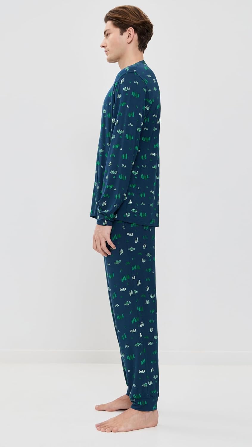 Eberjey Henry Printed Long Pajama Set - Image 4